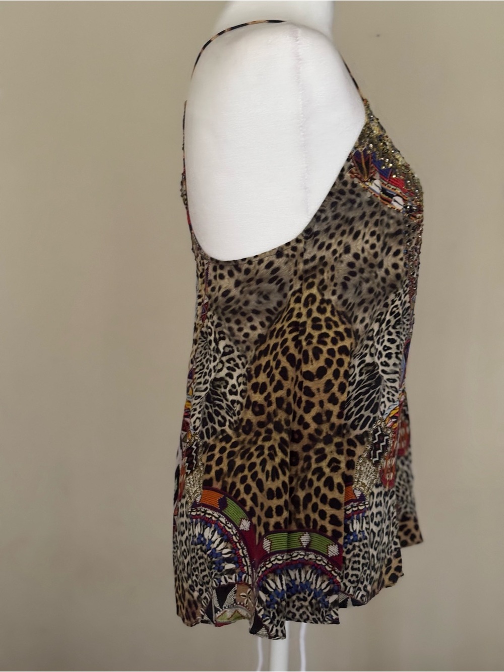 Camilla Asymmetrical Sleeveless Silk top - Picture 4 of 15